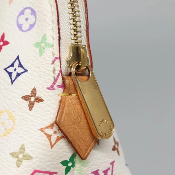 LOUIS VUITTON Monogram Multicolor Pochette Cosmetic White M47354 LV Auth 116014 - Picture 9 of 15